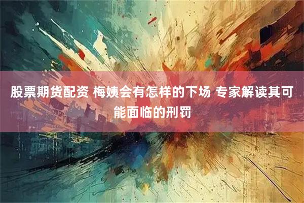 股票期货配资 梅姨会有怎样的下场 专家解读其可能面临的刑罚