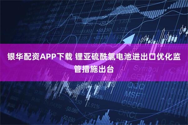 银华配资APP下载 锂亚硫酰氯电池进出口优化监管措施出台